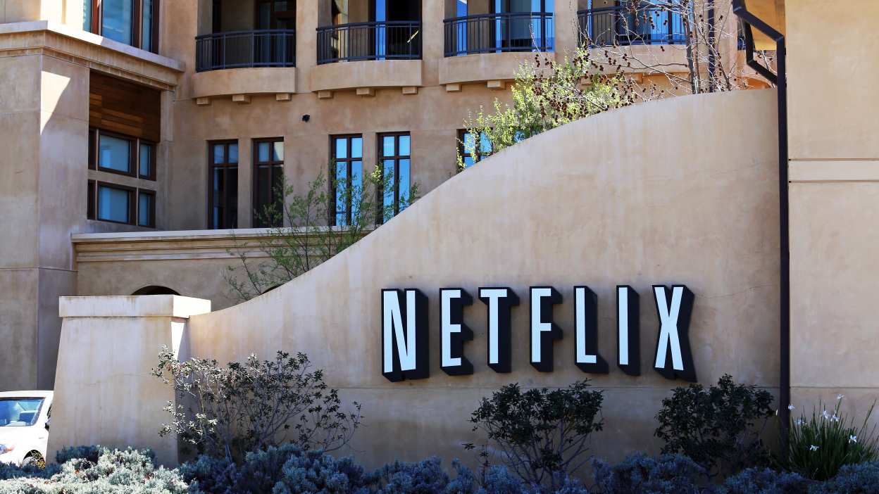 The Netflix world headquarters building located in Los Gatos