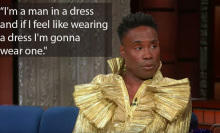 Billy Porter thinks there's a big problem with how we respond to men in dresses