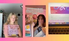 Screenshots of the "Girlhood" founders and their website.