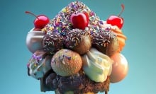 Ice cream cone created with Bing Image Creator