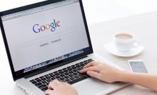 Google.com on a laptop