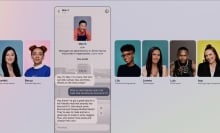 Meta's collection of AI characters in a row on a screen