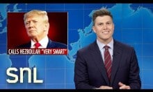 SNL host colin jost talking about Trump and the middle east