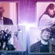 Sen. John Fetterman; the cast of 'Everything Everywhere All At Once', and a teen girl looking sad, holding a phone in her hand; singer Ed Sheeran. 
