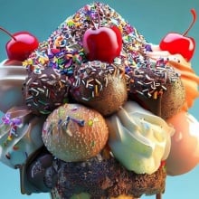 Ice cream cone created with Bing Image Creator