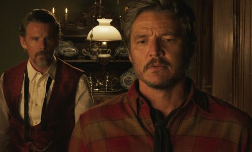 Pedro Pascal and Ethan Hawke play lovers in "Strange Way of Life." 