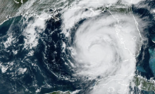 Hurricane Idalia approaching Florida on Aug. 29, 2023.