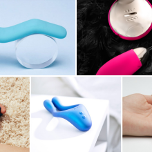 collage of couples sex toys