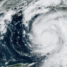 Hurricane Idalia approaching Florida on Aug. 29, 2023.