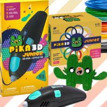 PiKa3D pen box, pen, artwork and multicolor strings