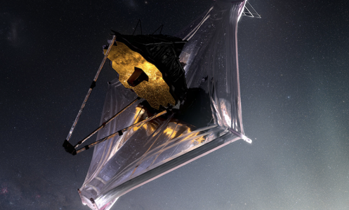An artist's conception of the James Webb Space Telescope orbiting 1 million miles beyond Earth.