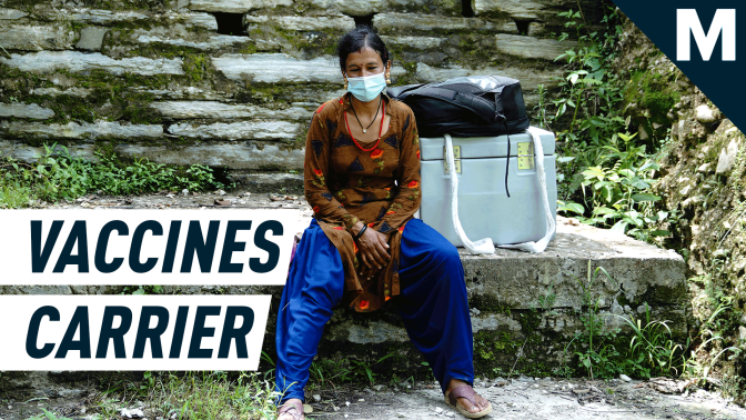 In Nepal, a woman treks over mountains to bring COVID-19 vaccines to the most vulnerable