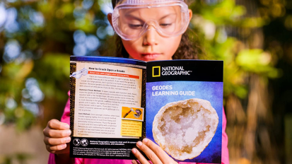 A break-open-geodes kit from national geographic.